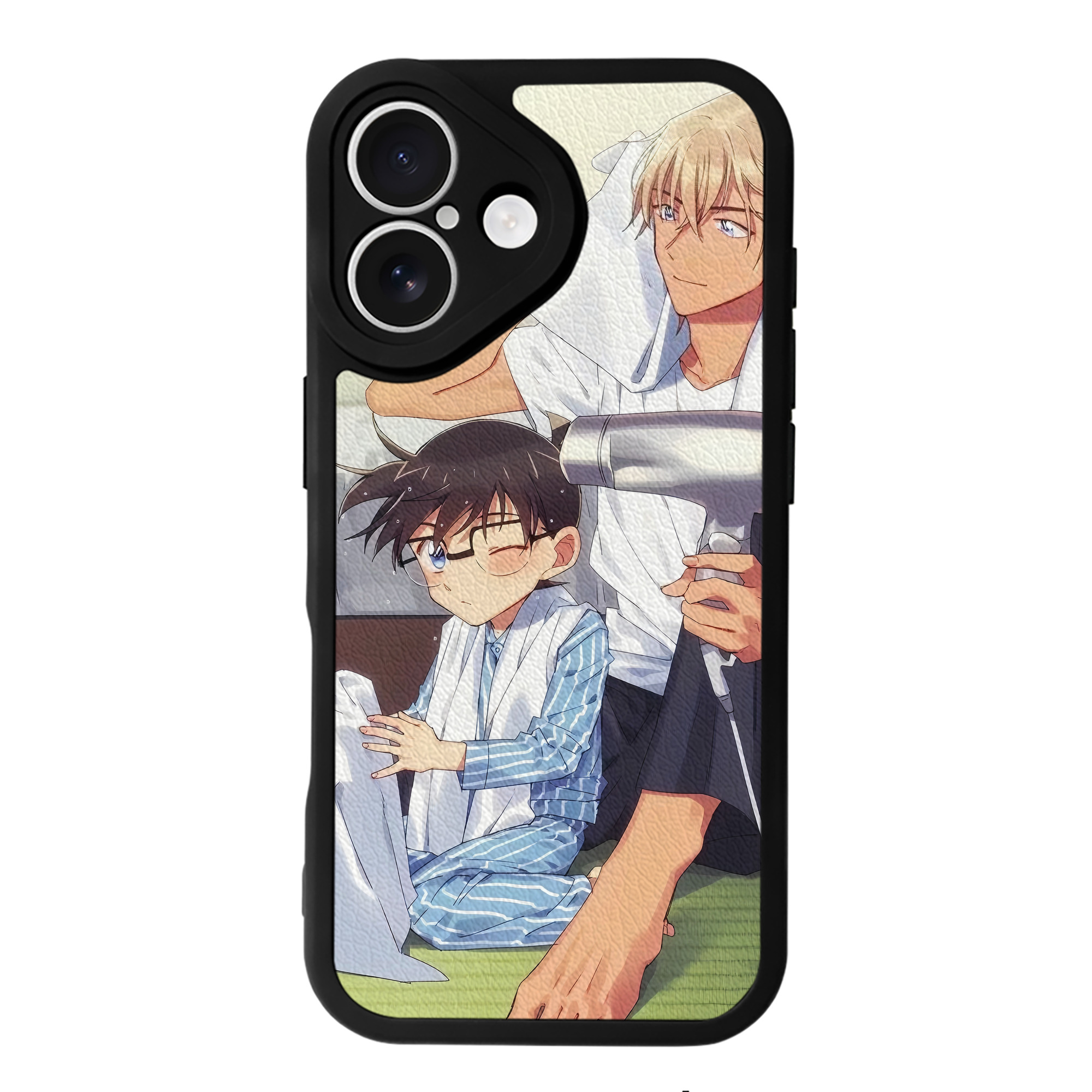 （画像用） 名探偵コナン Detective Conan 【iPhone 16シリーズ対応】シリコンスマホケース（レザー調） 材質：シリコン